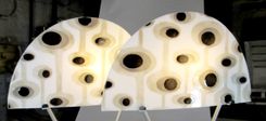Custom Made Glass Lamp Panels For Vintage Italian Modernist Lamps 2 small