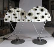 Custom Made Glass Lamp Panels For Vintage Italian Modernist Lamps 1 small