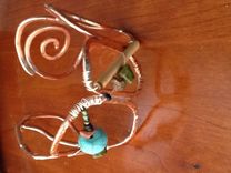 Handmade Copper Fan Pulleys And Crystals 6 small