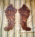 Angel Wings Wall Decor Wood Carving 4 small