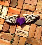 Hand Carved Angel Wings & Wood Wall Decor 1 small