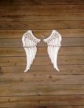 Hand Carved Angel Wings & Wood Wall Decor 4 small