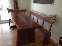 Walnut Dinning Table With Benches 1 small