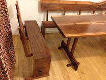 Walnut Dinning Table With Benches 4 small