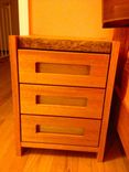Mahogany Bed With Catalpa Head Board And Two Bedside Tables 1 small