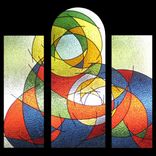 Abstract Madonna And Child - Stained Glass Screen 1 small