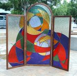 Abstract Madonna And Child - Stained Glass Screen 2 small