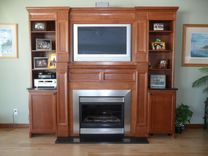 Custom Oak Fireplace And Tv Surround 1 small