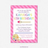Art Party - Custom Double-Sided 5" X 7" Birthday Invitation 2 small