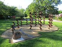 Public Art Installation-Abstract Steel Spiral 1 small