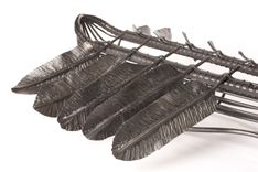 Hand Forged Steel Boat Sculpture 2 small