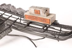 Hand Forged Steel Boat Sculpture 4 small