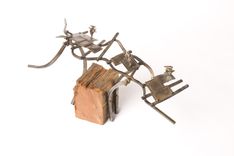 Steel And Bronze Fantasy Landscape Sculpture 2 small