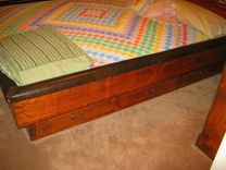 Pine Bedroom Suite (Chest, Dresser, Waterbed Frame W/ Storage) 2 small