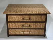 Quilted Maple And Claro Walnut Chest Of Drawers 2 small