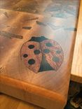 Ambrosia Maple End Grain Cutting Board With Ladybug Inlay 1 small