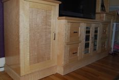 Birdseye & Curly Maple Entertainment Center 5 small