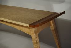 Curly Maple & Curly Cherry Coffee Table 1 small
