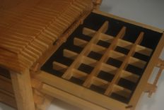 Pagoda Style Jewelry Box In Quilted And Curly Maple 5 small