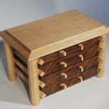 Jewelry Box In Claro Walnut And Curly Maple Pagoda Style 1 small
