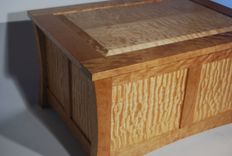 Quilted Maple Wedding Box Or Mini-Chest 6 small