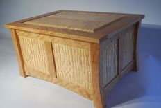 Quilted Maple Wedding Box Or Mini-Chest 5 small