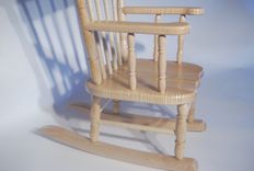 Kids Rocking Chair In Curly Maple 2 small