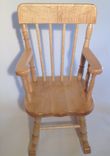 Kids Rocking Chair In Curly Maple 5 small