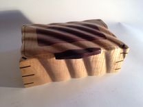 Sculpted Curly Maple & Rosewood Jewelry, Watch, Keepsake, Or Wedding Box 4 small