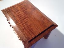 Pagoda Style Jewelry Box In Quilted Maple And Claro Walnut 3 small