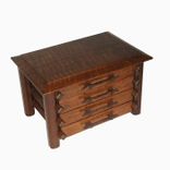 Jewelry Box In Claro Walnut And Curly Maple Pagoda Style 1 small