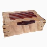 Sculpted Curly Maple & Rosewood Jewelry, Watch, Keepsake, Or Wedding Box 1 small