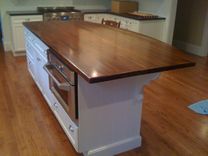 Antique, Reclaimed Southern Yellow Pine Wood Island Top 1 small