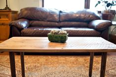 Reclaimed Wood Mid-Century Modern Coffee Table 3 small