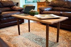 Reclaimed Wood Mid-Century Modern Coffee Table 5 small