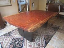 Live Edge Bubinga Slab Kitchen Table 1 small