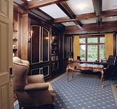 Office - Library Cabinets Paneling And Coffered Ceiling 2 small