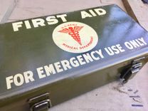 Vintage Ww2 Us Army First Aid Kit Travel Cigar Humidor Ammodor 6 small