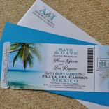 Design Fee - Boarding Pass Invitation Or Save The Date (Tropical Destination Wedding Beach Design) 1 small