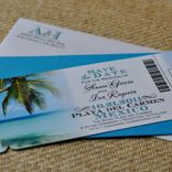 Design Fee - Boarding Pass Invitation Or Save The Date (Tropical Destination Wedding Beach Design) 3 small