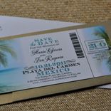 Design Fee - Boarding Pass Invitation Or Save The Date (Tropical Destination Wedding Beach Design) 4 small