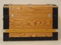 Oak Steamer Trunk, Dome Top Trunk, Blanket Chest, Storage Chest, Antique Trunk 2 small