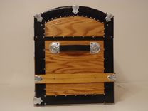 Oak Steamer Trunk, Dome Top Trunk, Blanket Chest, Storage Chest, Antique Trunk 3 small