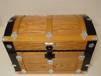 Oak Steamer Trunk, Dome Top Trunk, Blanket Chest, Storage Chest, Antique Trunk 5 small