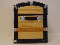 Ash Steamer Trunk, Dome Top Trunk, Blanket Chest, Storage Chest, Antique Trunk 2 small