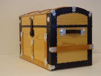 Ash Steamer Trunk, Dome Top Trunk, Blanket Chest, Storage Chest, Antique Trunk 5 small