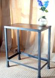 Industrial Chic Side Table - Rustic Oak 1 small