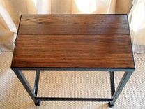 Industrial Chic Side Table - Rustic Oak 2 small