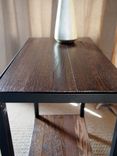 Industrial Chic Double Tier Side Table - Rustic Oak 1 small
