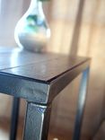 Industrial Chic Double Tier Side Table - Rustic Oak 3 small